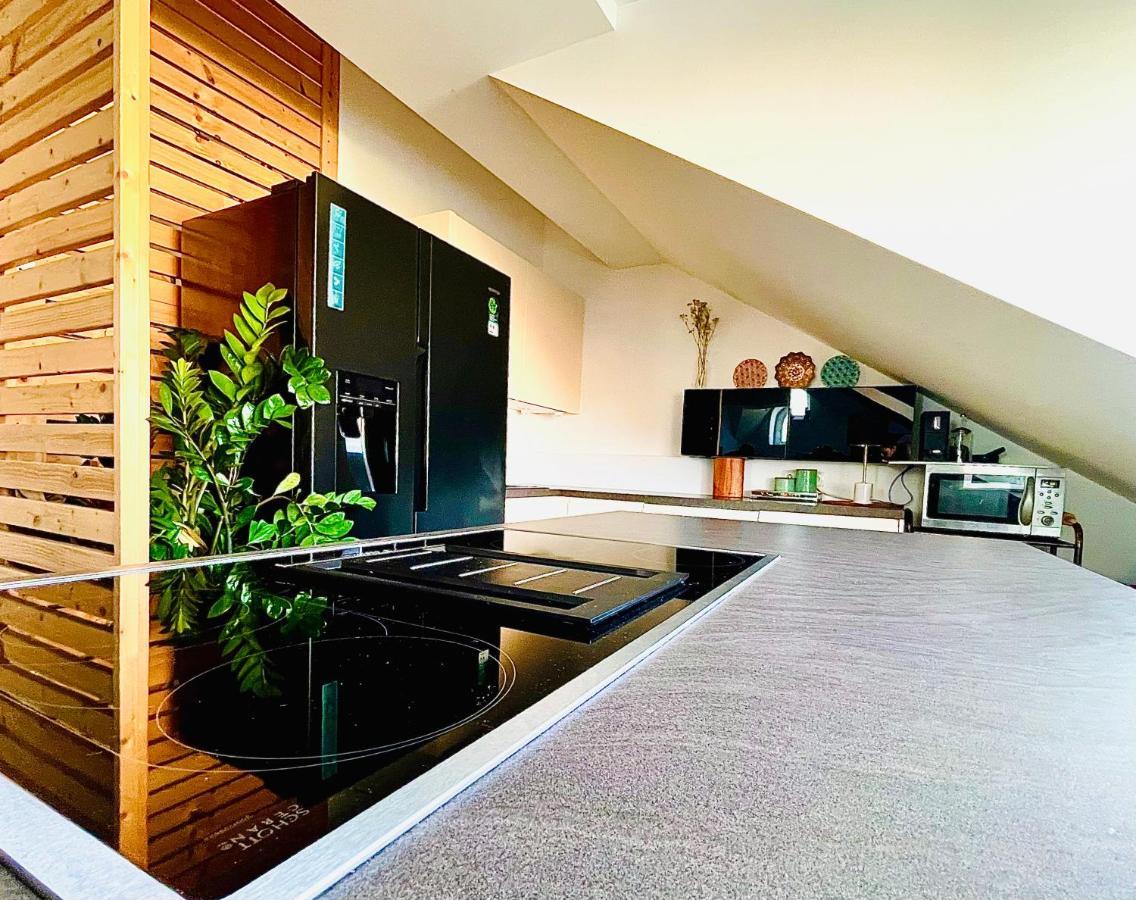 Modernes Appartement mit Fernblick Wien Exterior foto